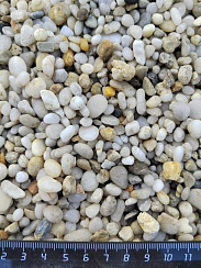 Галька крымская жемчужная фр. 5-10 мм.  купить в Коломне фото Камень Клуб