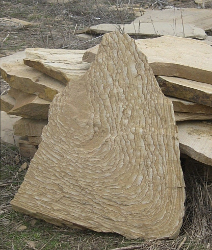 Kamenclub.ru: Форматный камень (плаха) пошаговая дорожка от 70-150 см (4 -12 см)  купить в Коломне плитняк  форматный плаха желтый песчаник 9 000 руб/т   фото КАМЕНЬ КЛУБ
