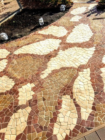 Kamenclub.ru: Песчаник брусчатка (Готика) art PSK-L-01  купить в Коломне    2600 руб/кв.м    фото КАМЕНЬ КЛУБ