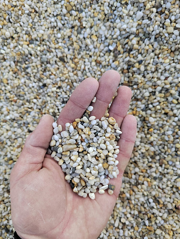 фото Галька крымская жемчужная фр. 3-5 мм. купить в Коломне  в интернет-портале КАМЕНЬ КЛУБ