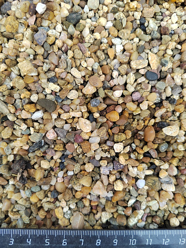 Галька речная окат (рыжая) фр.3-5 мм купить в Коломне 