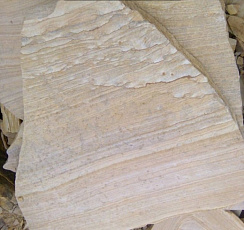 Kamenclub.ru: Песчаник пластушка желтый с рисунком (4-6 см)  купить в Коломне плитняк пластушка желтый с рисунком песчаник 9 000 руб/м3   фото КАМЕНЬ КЛУБ