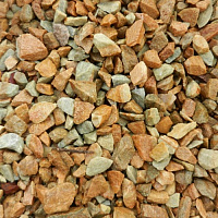 Kamenclub.ru: Щебень крошка желтый (ЗЛАТОЛИТ) фр. 10-20 мм.  купить в Коломне златолит бежевый, золотистый, желтый каменная декоративная крошка щебня златолита 10800 руб/т   фото КАМЕНЬ КЛУБ