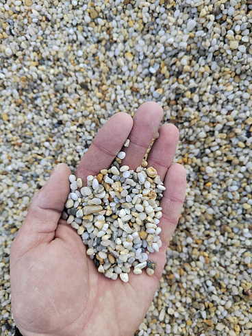 фото Галька крымская жемчужная фр. 3-5 мм. купить в Коломне  в интернет-портале КАМЕНЬ КЛУБ